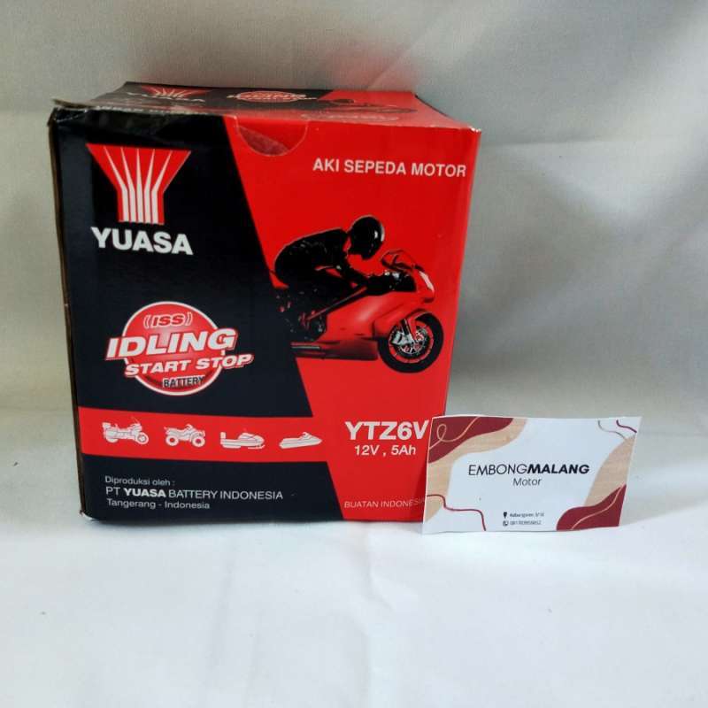 Jual Aki Yuasa YTZ6V/GTZ6V utk Motor Vario, Scoopy, PCX, Sonic, Mio SSS
