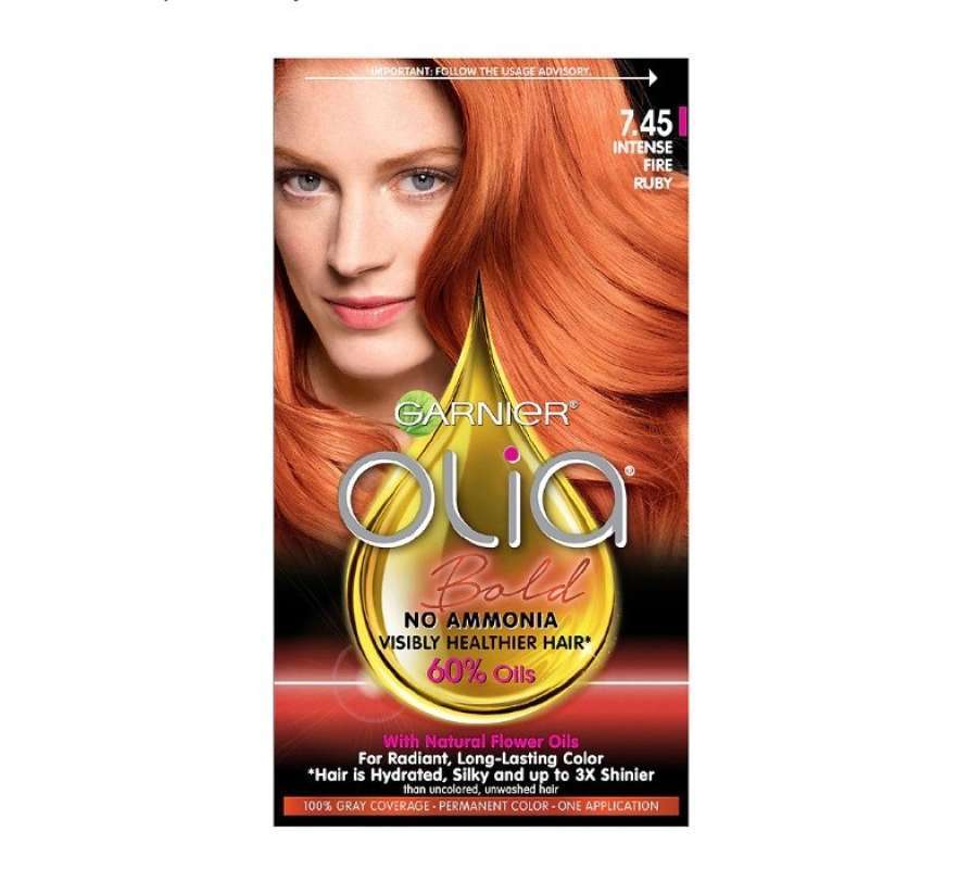 Jual Garnier Olia Oil Powered Permanent Hair Color, Ammoniafree 7.45