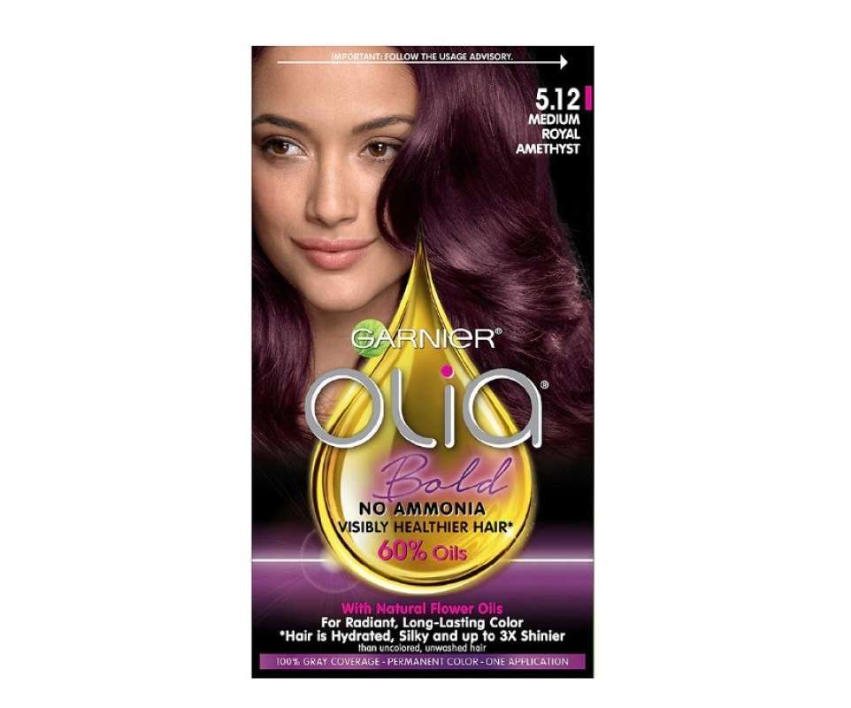 3. Garnier Olia Bold Ammonia Free Permanent Hair Color (Packaging May Vary), 5.12 Medium Royal Amethyst, Purple Hair Dye - wide 4