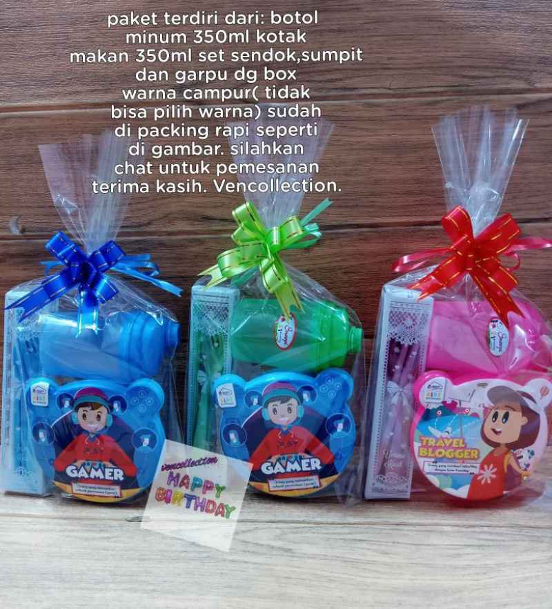 Jual isi 10 paket souvenir ulang tahun anak komplit di Seller