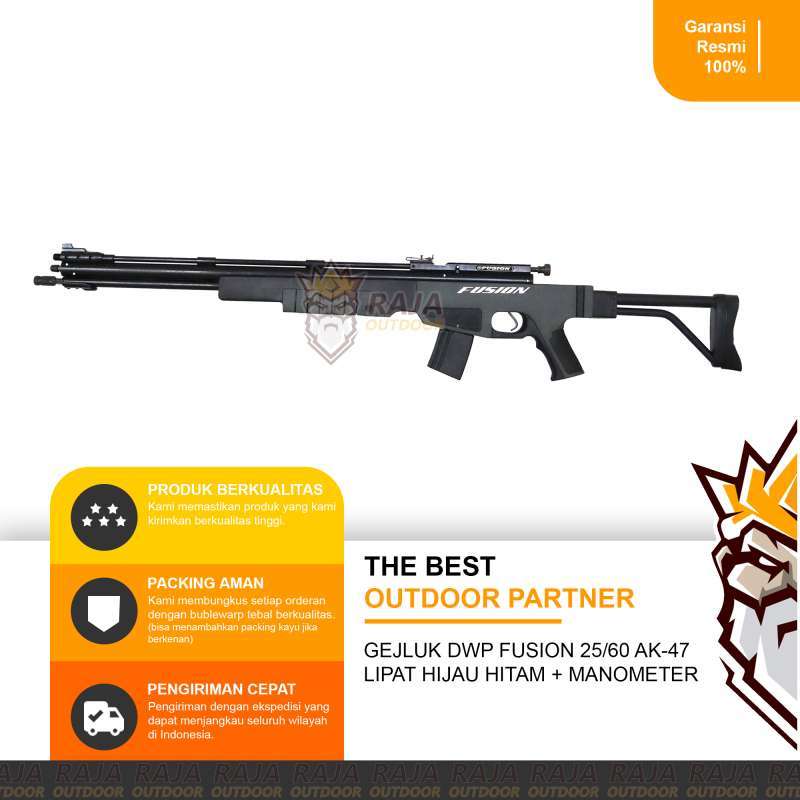 Promo Harga Senapan Angin Gejluk DWP Fusion 25/60 AK-47 Lipat Hijau