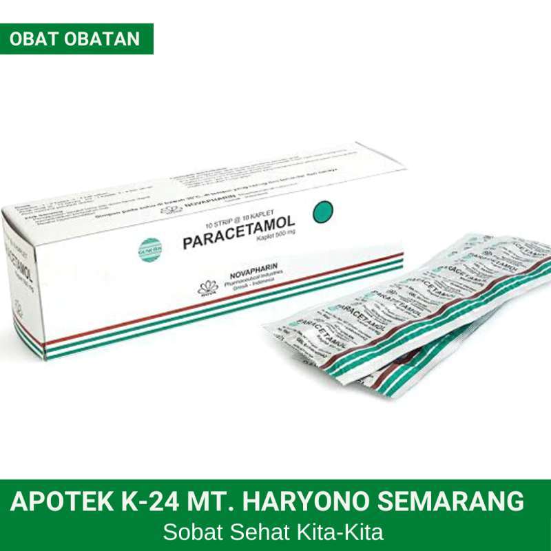 Jual Paracetamol 500 Mg Generik Novapharin Isi 10 Tablet / Obat Demam Sakit Kepala Nyeri Di