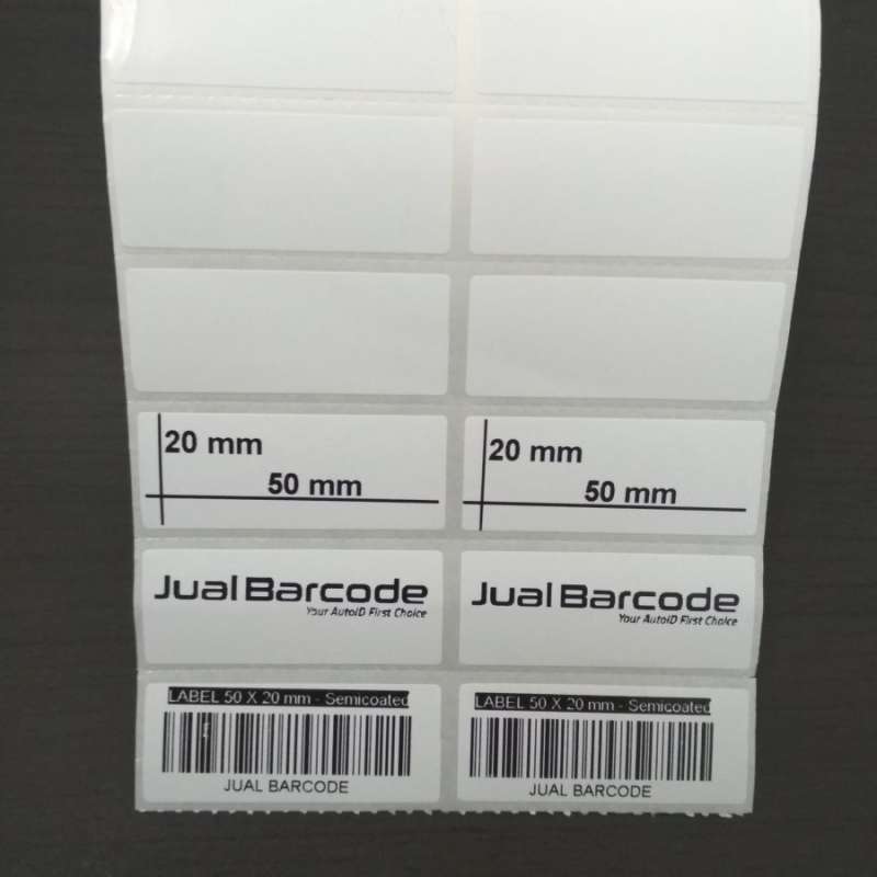 Promo Label Barcode 50 X 20 - 2 Line - Kertas Sticker Label Semicoated ...