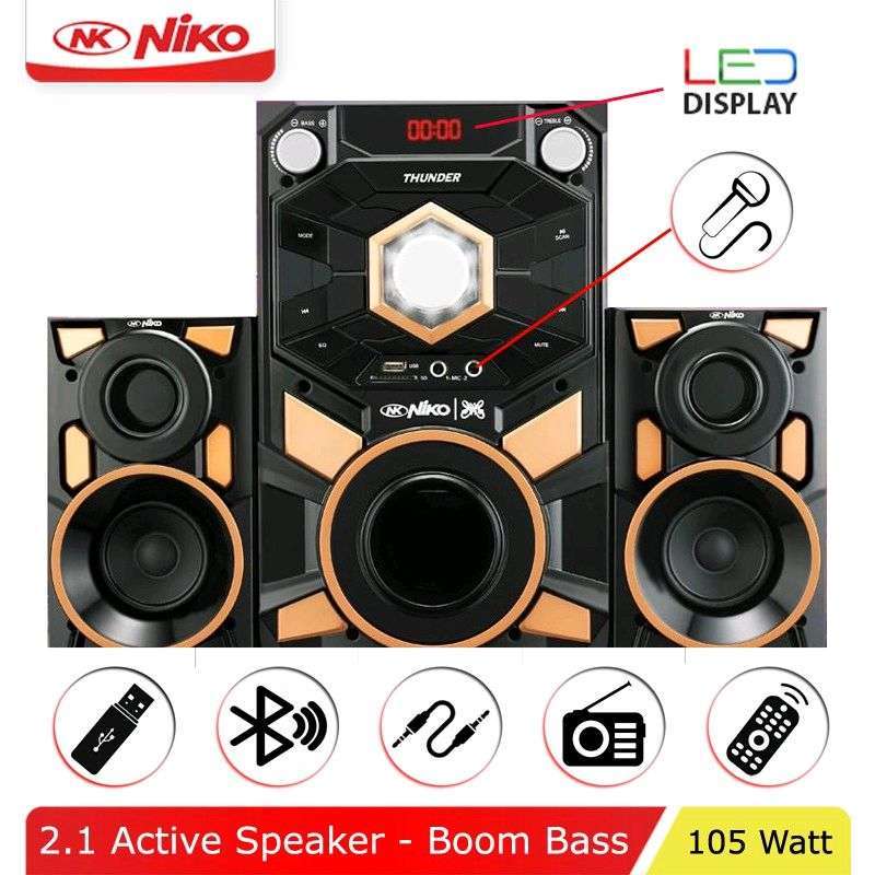 Jual NIKO SPEAKER MULTIMEDIA KARAOKE THUNDER di Seller