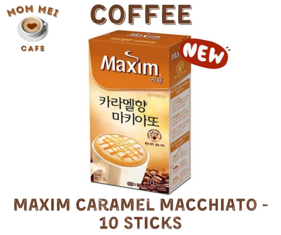 Jual Kopi MAXIM CARAMEL MACCHIATO Coffee (KOREA) di Seller Mom Mei Cafe