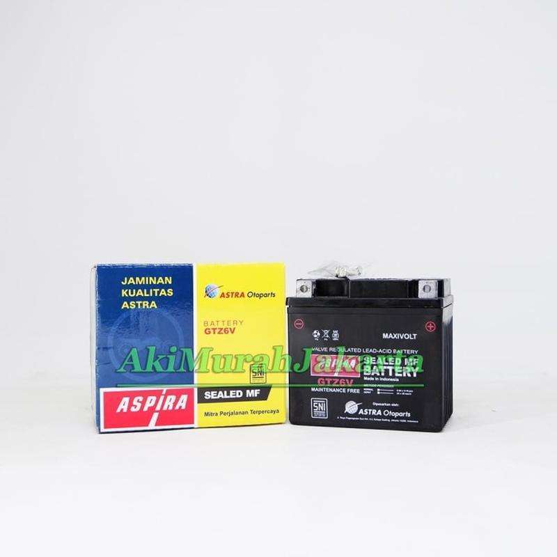 Jual Aki Motor Suzuki Satria Fu Aspira Astra Mf Gtz6V 12V / 5Ah Aki