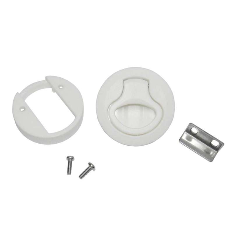 Promo White Flush Pull Slam Latch Round for Boat Deck Hatch 1/4 Door