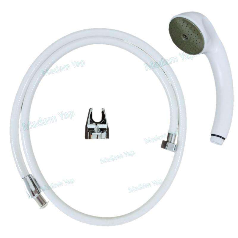 Jual Hand Shower Mandi PVC Chrome Putih Shower Mandi Plastik WC TOILET