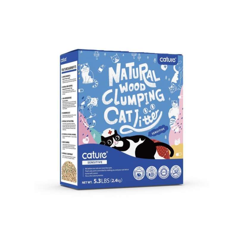Jual Cature Natural Wood Clumping Cat Litter (Antibacterial Pellets