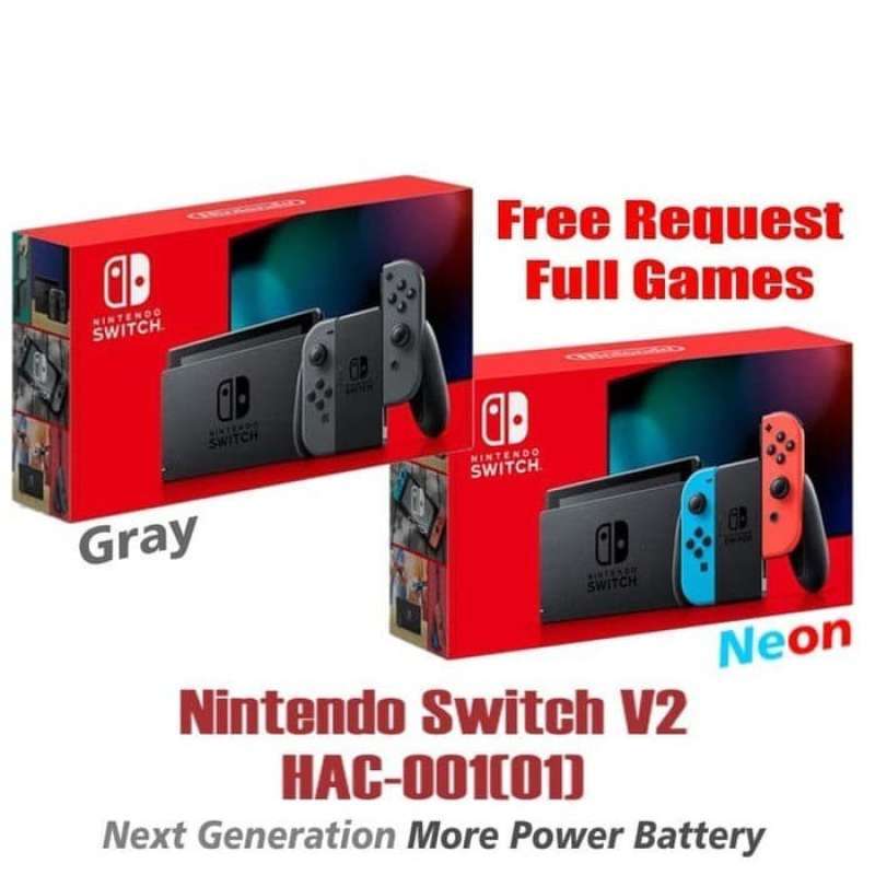 Promo NINTENDO SWITCH V2 NEW MODEL HAC 001 01 CFW 400GB FULL GAMES