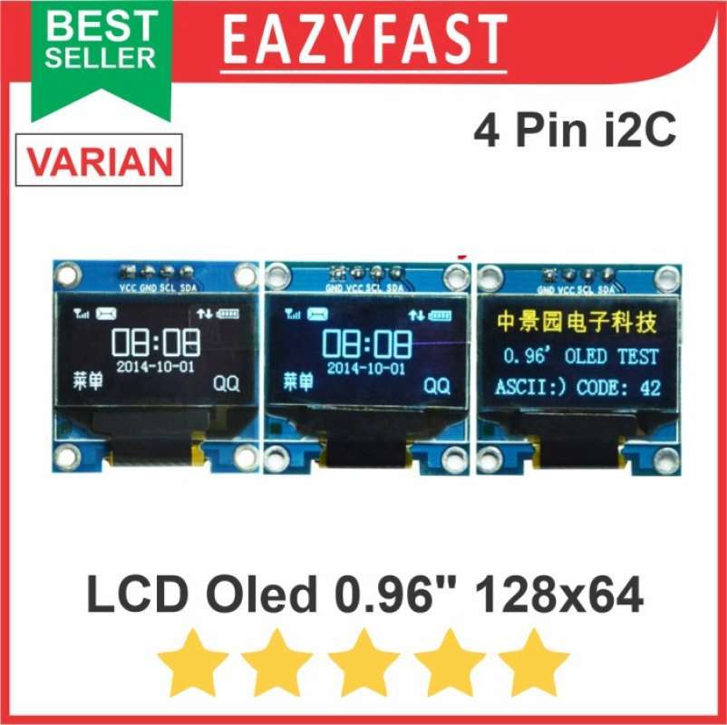 Jual Module LCD Graphcis OLED 0.96 I2C Arduino display 128x64 - BLUE di ...