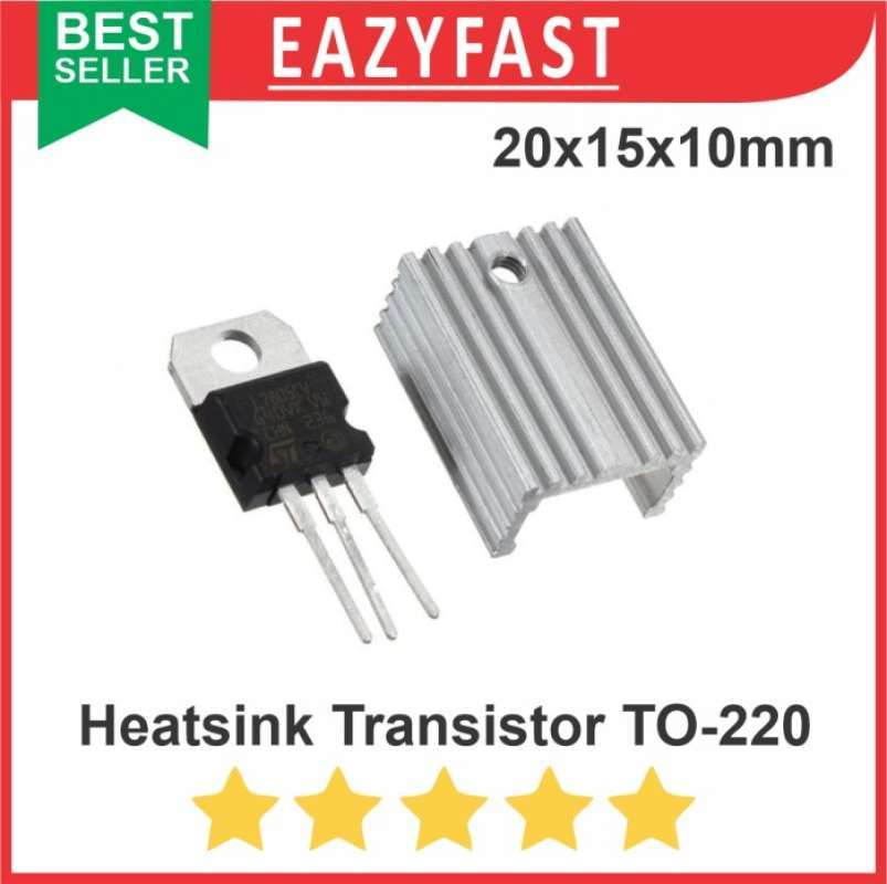 Jual Heatsink TO 220 sirip Pendingin Transistor Aluminium Heat Sink