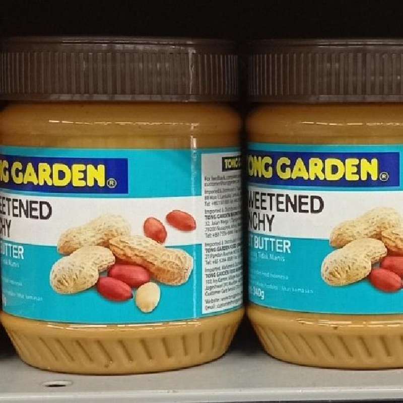 Jual tong garden unsweetened crunchy peanut butter 340gr di Seller