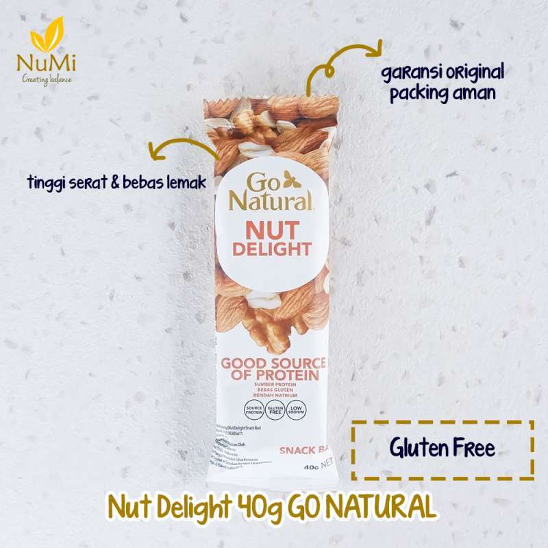 Jual Snack Bar Nut Delight High Fiber sereal sehat tinggi serat GO