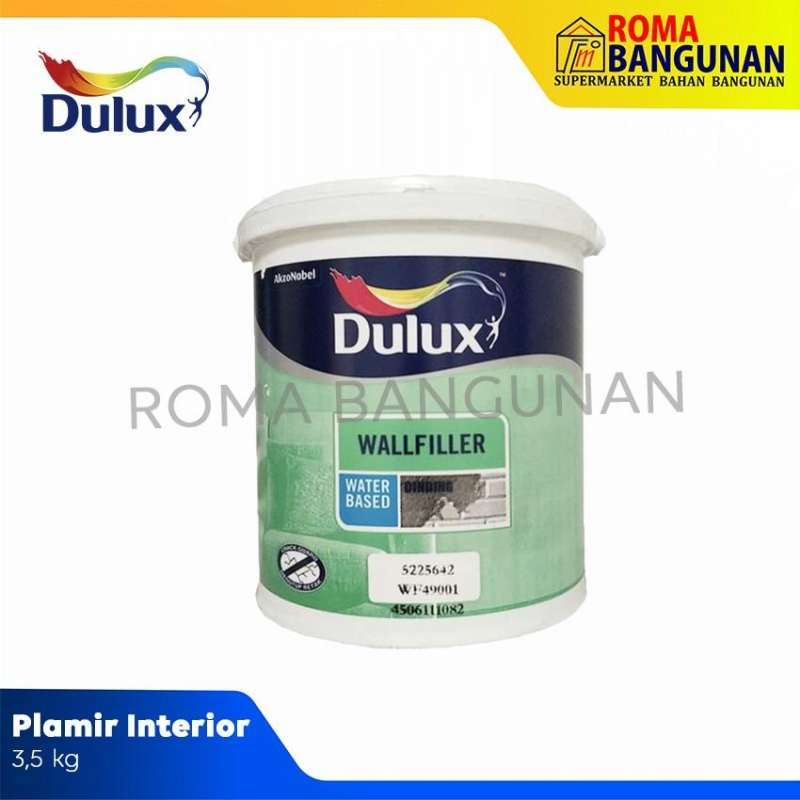 Jual DEMPUL DINDING / PLAMIR TEMBOK INTERIOR DULUX WALLFILLER 3.5 KG 3.5KG di Seller Roma