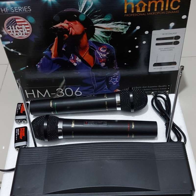 Promo Mik Wereless Double Mic Tanpa Kabel Microphone Wereless di Seller
