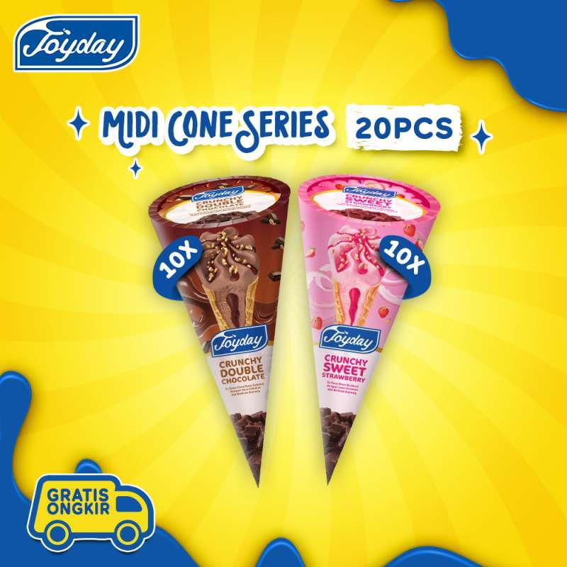 Jual Joyday Ice Cream Midi Cone Series Isi 20pcs Eskrim Cone Di