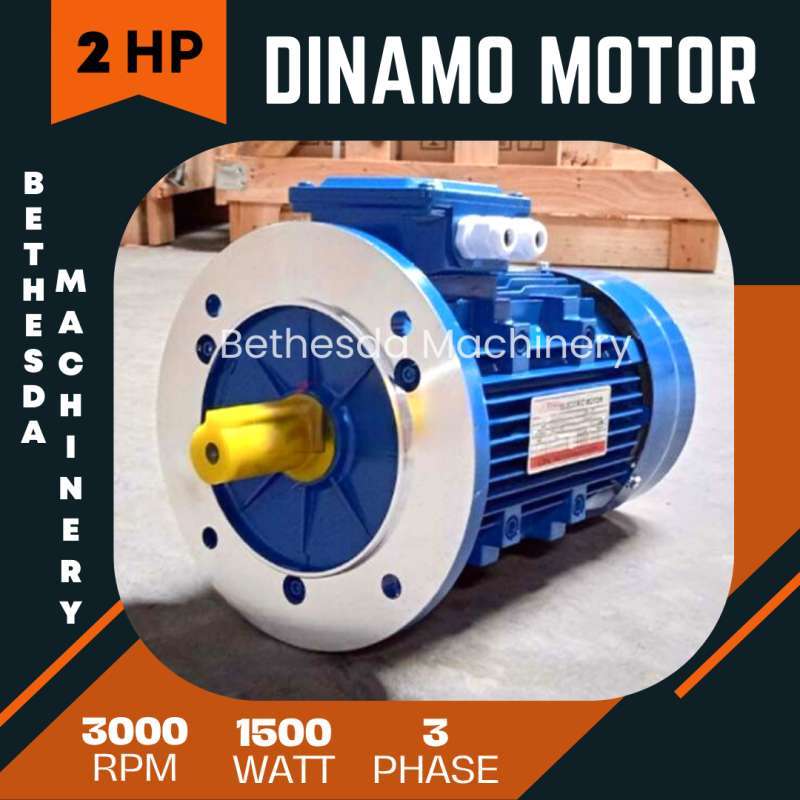 Jual Mesin Dinamo Motor Electro Listrik 2 Hp 1500 Watt Flange Mounted 3