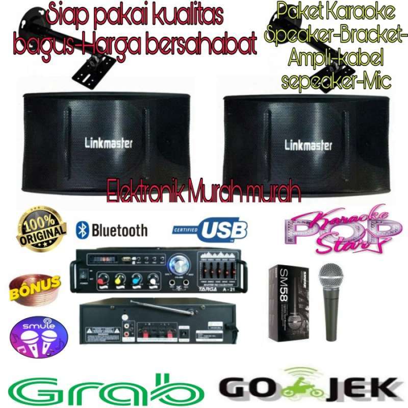 Promo Paket Karaoke Speaker Linkmaster / Speaker Karaoke Rumahan / Cafe
