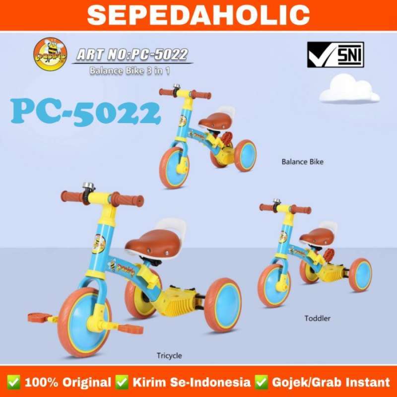 Promo Balance Bike 3 In 1 Pacific Pc 5022 Push Bike Sepeda Keseimbangan