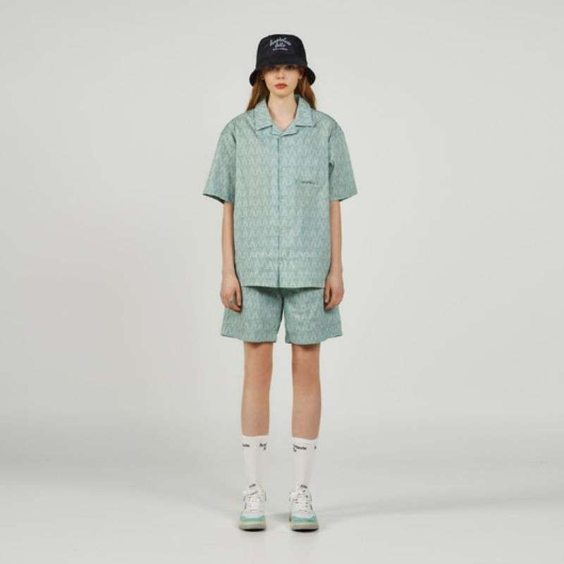 Jual Acme De La Vie ADLV A Logo Monogram Pattern Open Collar Shirt ...