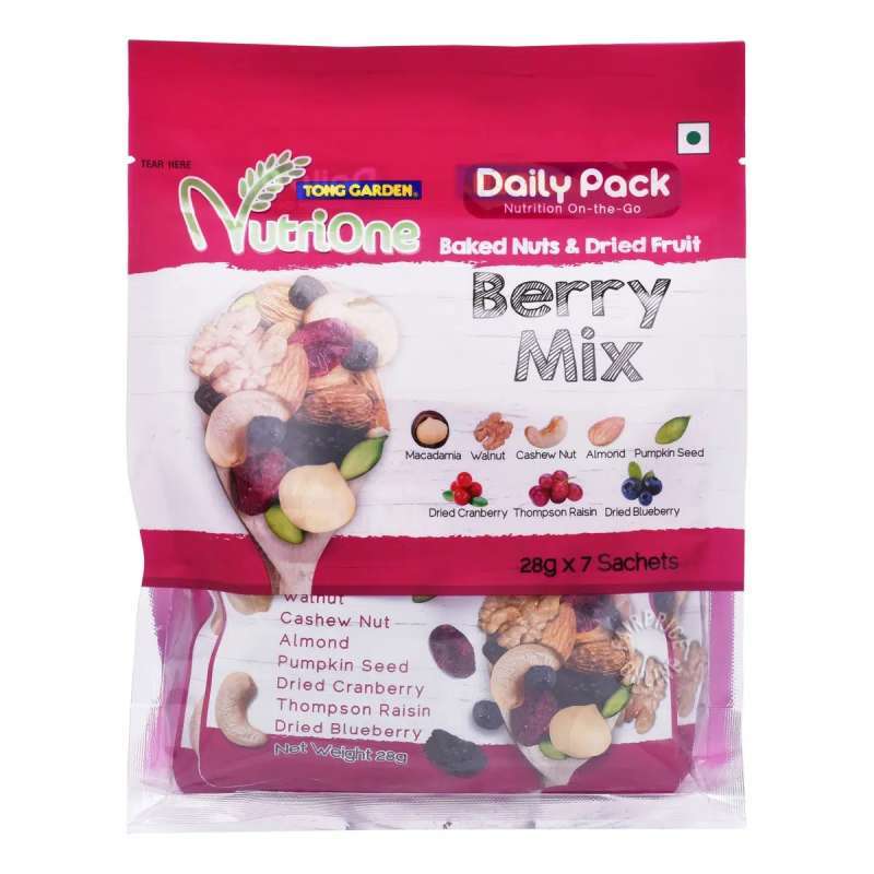 Jual Tong Garden Nutrione Baked Nuts & Dried Fruit Berry Mix 7sX28g di