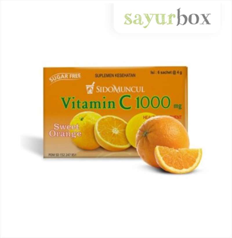 Jual Sido Muncul Vitamin C1000 Serbuk Orange 1 Box Isi 6 Sachet x 4