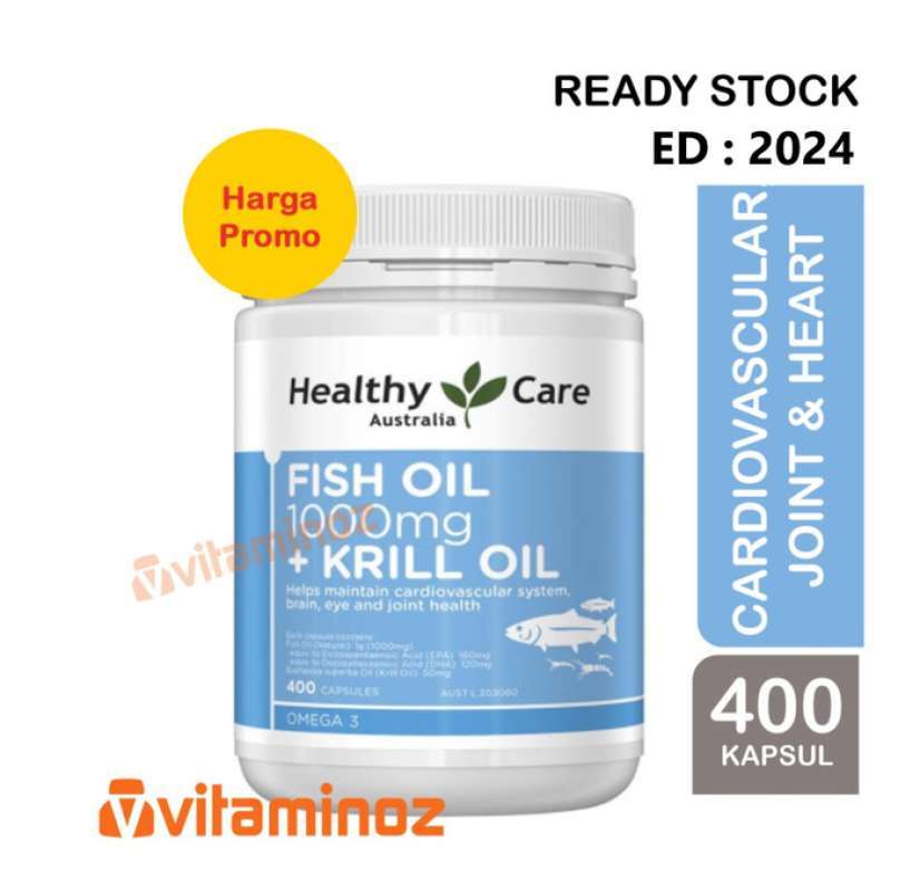 Jual OEM Healthy Care Fish + Krill Oil 400 capsules di Seller Miyustore Tugu Utara, Kota