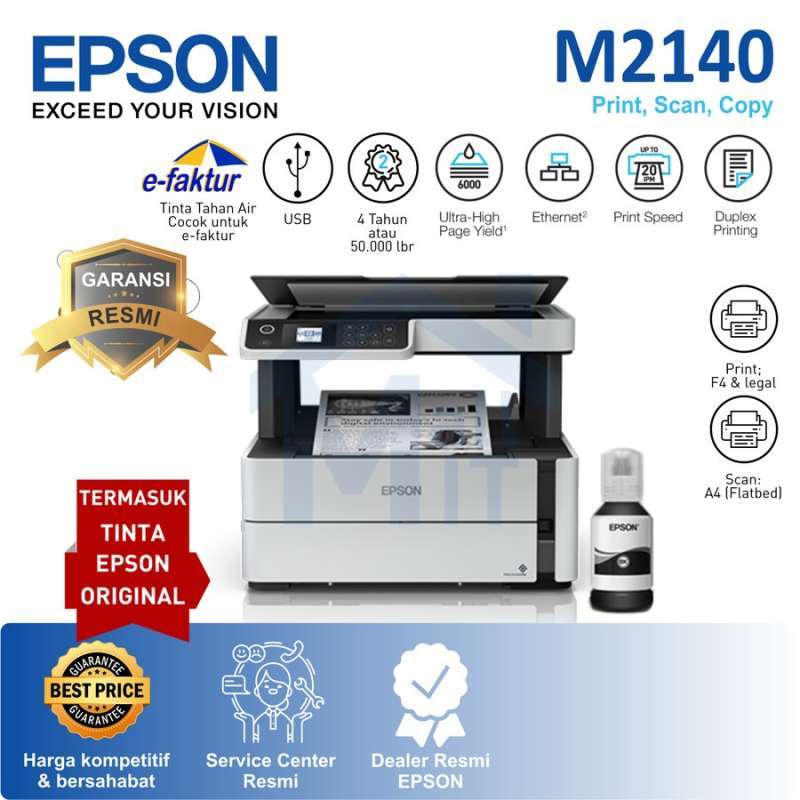 Jual PRINTER EPSON M2140 M2140 PRINT SCAN COPY MONOCHROME INKJET ORI