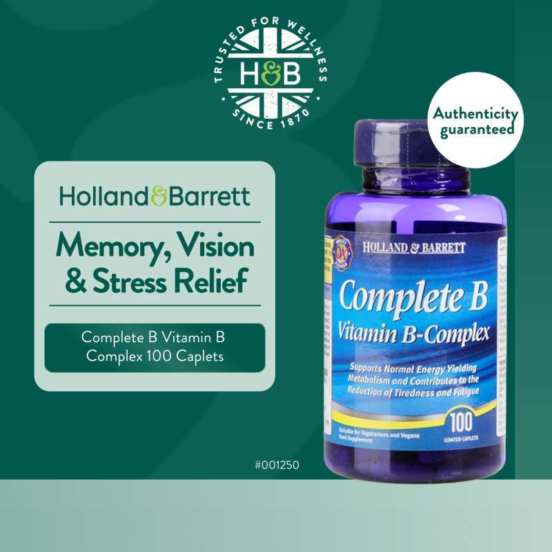 Jual Holland & Barrett Complete B Vitamin B Complex 100 Caplets di Seller Holland & Barrett
