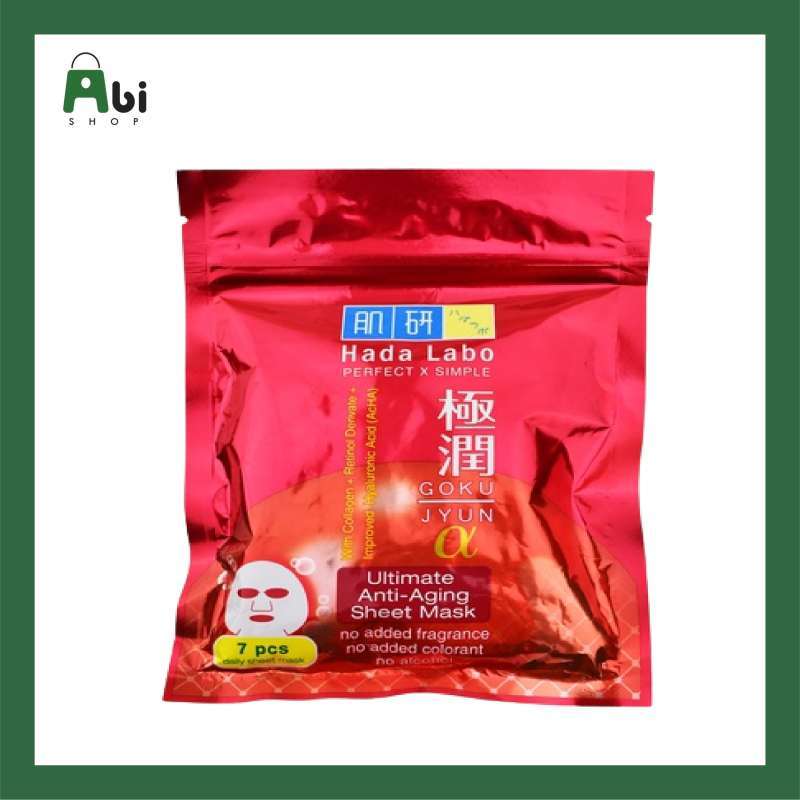 Jual Hada Labo Gokujyun Alpha Ultimate AntiAging Sheet Mask di Seller