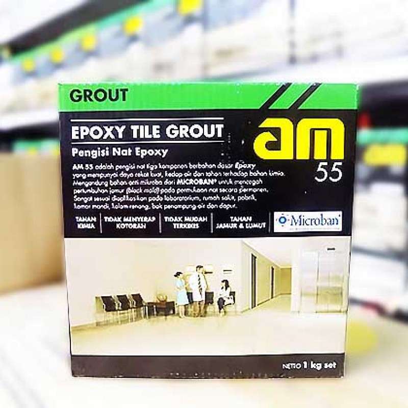 Jual EPoxy Tile Grout AM 55 Semen Nat seumur hidup Kemasan 1Kg di