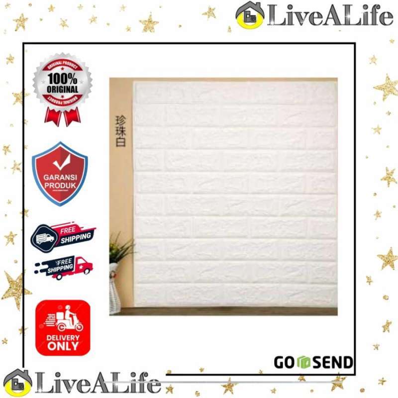 Jual Sticker Wallpaper Dinding 3d Embosed Model Bata 77x70cm Wp072 Di