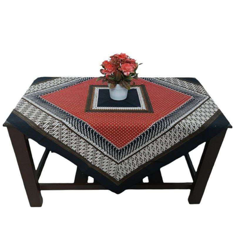 Promo Taplak Meja Batik Printing Persegi Empat Motif Seno - Marun ...