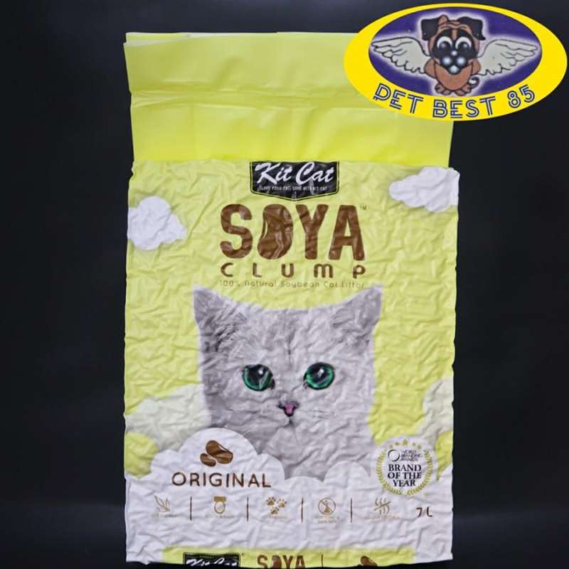 Jual Pasir Kucing Kit Cat Tofu Soya Clump Litter 7L Original Gumpal No