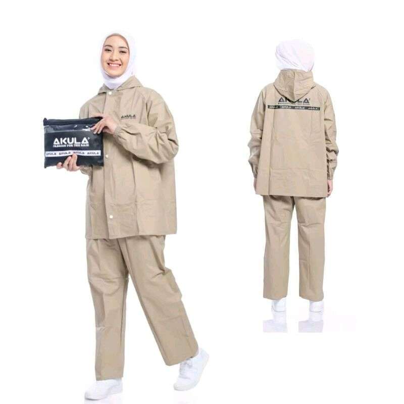 Promo jas hujan wanita raincoat bahan tebal dan kuat Diskon 5% di