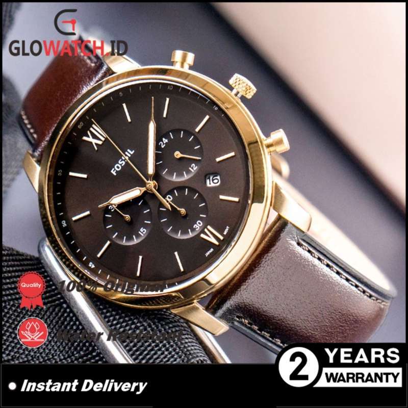 Promo Jam Tangan Pria Fossil FS5763 / FS 5763 Neutra Chronograph Brown