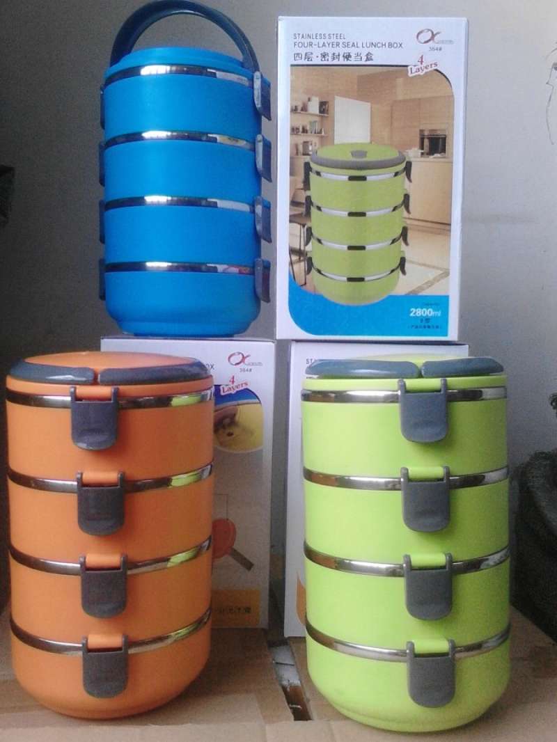 Jual Lunch Box 4 Susun Stainless / Kotak Makan / Tempat Penyimpanan di Seller Dapoer Mita