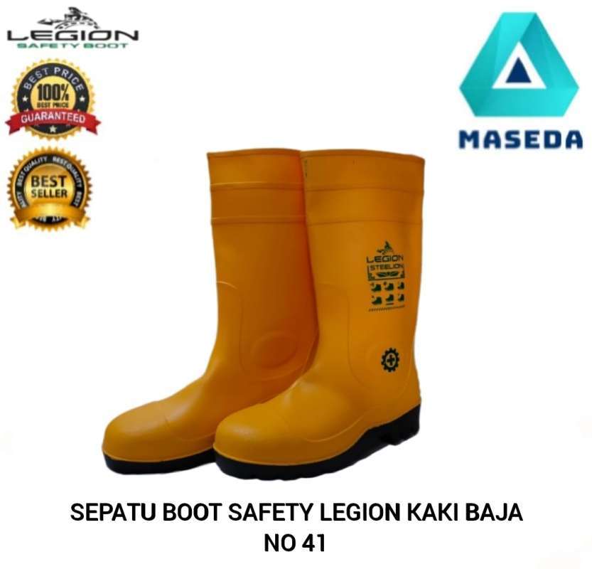 Jual SEPATU BOOT SAFETY LEGION KAKI BAJA NO 41 ORIGINAL di Seller