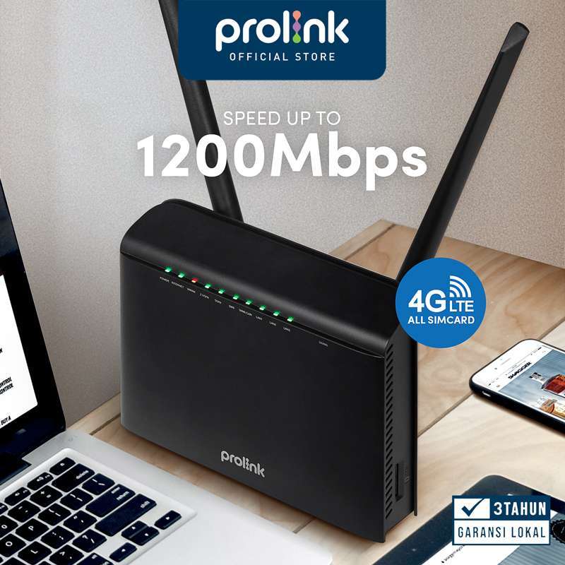 Jual Prolink Modem WiFi 4G+ LTE AC1200 Wireless Router l CAT6 1200Mbps