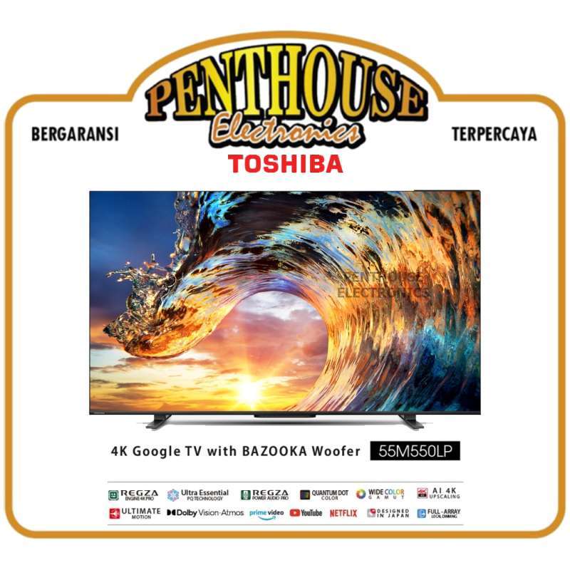 Jual Toshiba Smart TV 55 Inch 55M550LP + Bazooka Bass Woofer / 4K UHD ...