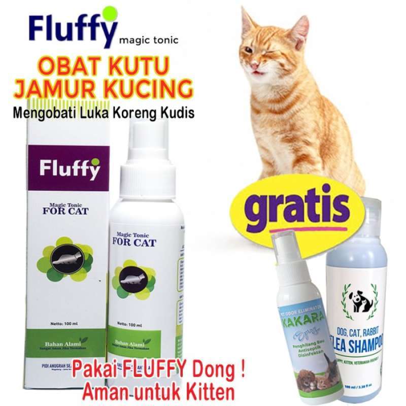 Jual Spray Obat Anti Kutu Telinga Kucing Fluffy Cat Tonic Aman Untuk ...