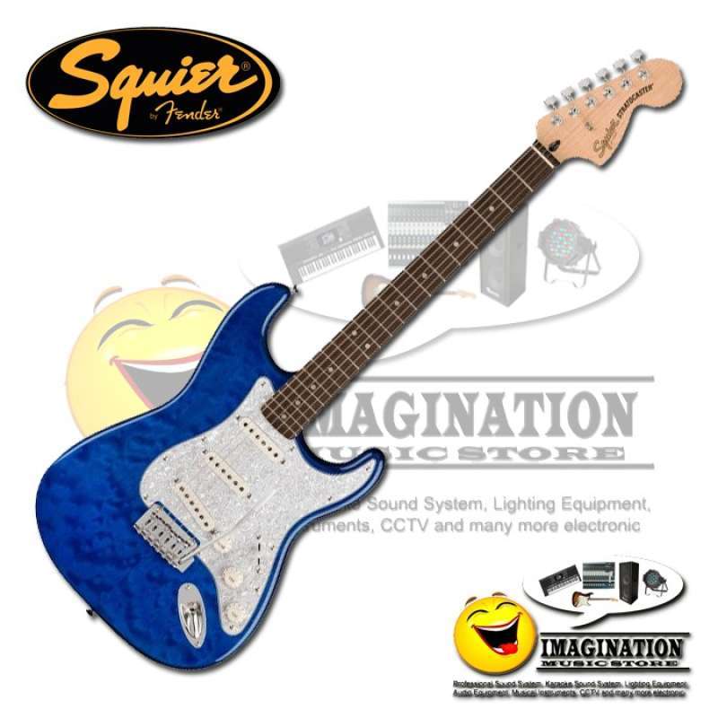 Jual Squier FSR Affinity Series Stratocaster QMT Sapphire Blue