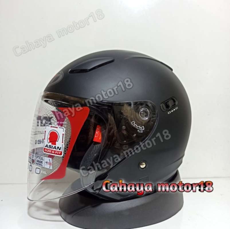 Jual Helm Kyt Dj Maxi Visor Venom Clear Black DoftHitam Doff Kaca