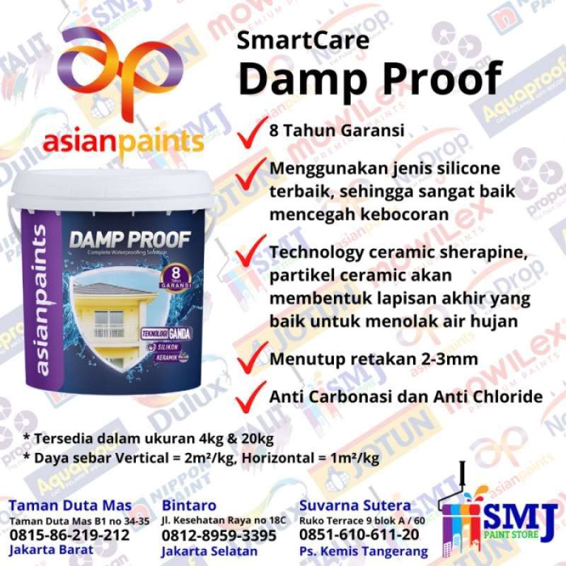 Promo Cat Anti Bocor Asian Paints Smart Care Damproof 20 Kg Diskon 14%
