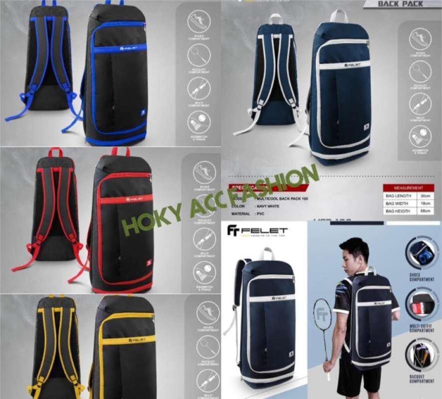 Promo Tas Badminton Felet Ransel Backpack 100 / Mbp 100 / Bag 100