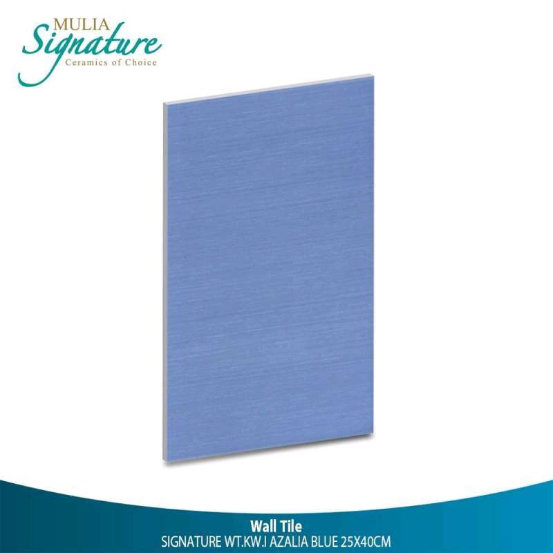 Jual KERAMIK DINDING 25X40 AZALIA BLUE GLOSSY MULIA TILE di Seller