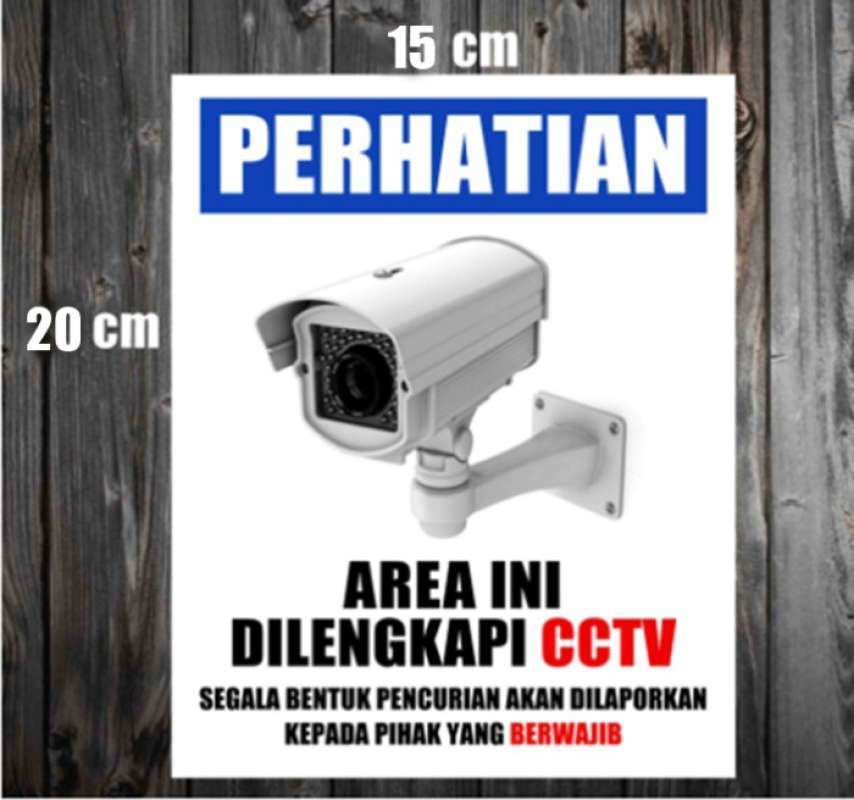 Promo Sticker safety sign CCTV AREA warning sign cameraStiker PERHATIAN