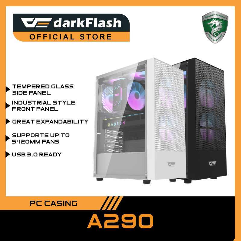 Jual Darkflash A290 Atx Pc Casing [with 3 Rgb Fan] Di Seller Darkflash ...