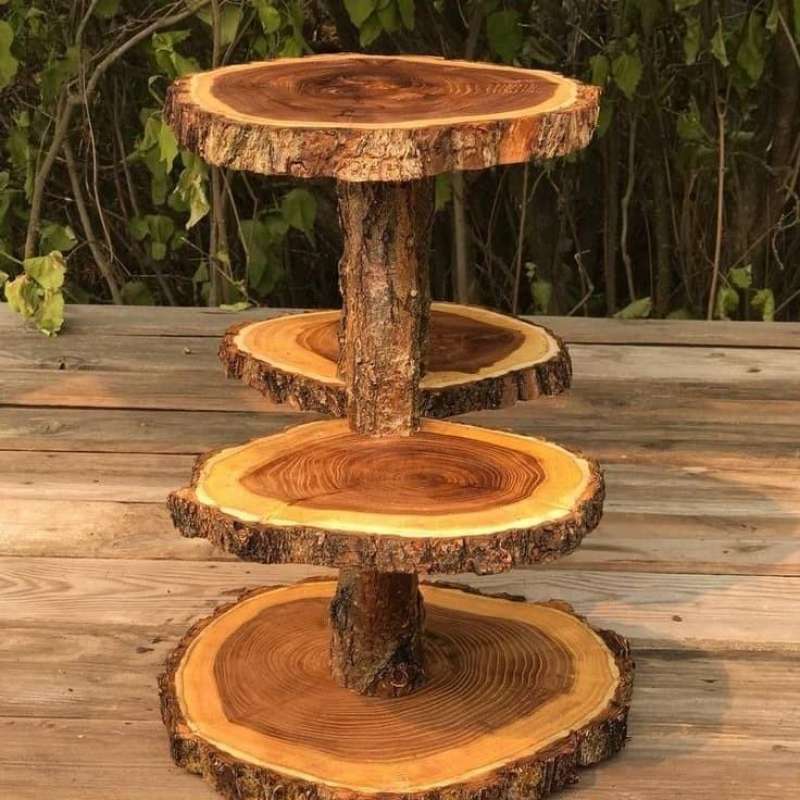 Jual Modern Rustic Cake Stand Diamonds Shape Pie Stand Wedding Party Di